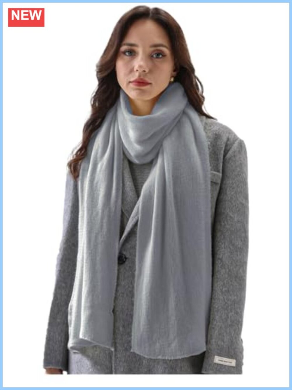 Oversized Knitted Winter Scarf Warm Shawl Wrap for Cold Weather